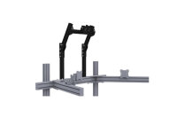 Quad Monitor Aluminum Single Mount
